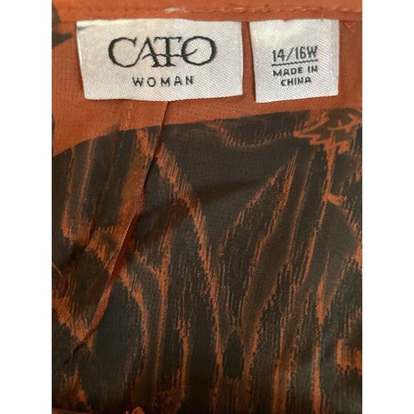 CATO Y2K Boho Blouse Top Womens Size 14 /16W Sinister Whimsgoth Bat Wing Shirt - Picture 5 of 9